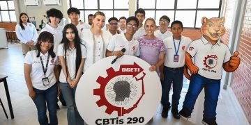 Claudia Sheinbaum inaugura el CBTIS 290 en Tijuana para ampliar la Educación Media Superior