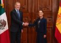 Claudia Sheinbaum recibe al rey Felipe VI en Palacio Nacional para reunión bilateral