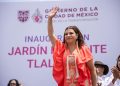 Clara Brugada inaugura Tlallipan, el primer jardín flotante sobre Calzada de Tlalpan