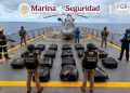 Semar asegura 829 kilos de cocaína frente a Guerrero