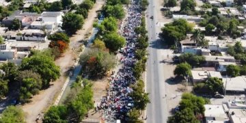 Ciudadanos marchan de Los Mochis a Topolobampo contra planta de amoniaco de GPO