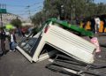 Volcadura de transporte en la México-Pachuca deja al menos 14 lesionados