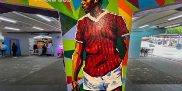 Mundial 2026: arte y fútbol transforman la Glorieta de Insurgentes en una galería urbana