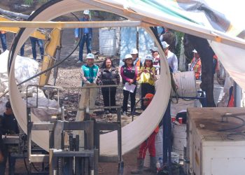 Clara Brugada supervisa obras hidráulicas para reducir inundaciones en Iztapalapa