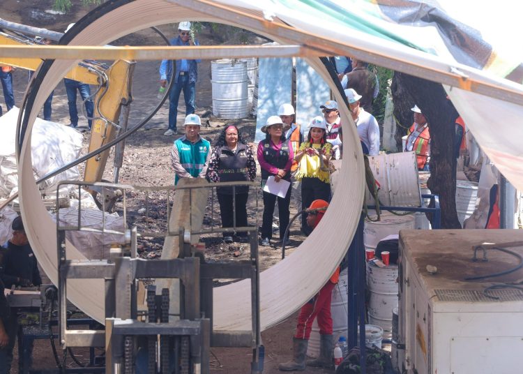 Clara Brugada supervisa obras hidráulicas para reducir inundaciones en Iztapalapa