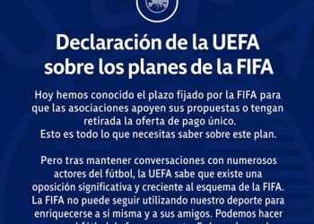 UEFA endurece su postura contra el plan de inversión de la FIFA y acusa al organismo de priorizar intereses económicos