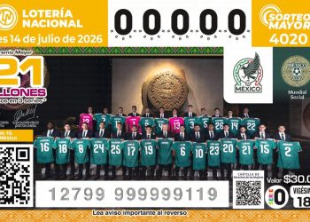 Lotería Nacional lanza billete conmemorativo de la Selección Mexicana