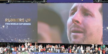 Leo Messi no pudo contener las lágrimas este domingo tras la final del Mundial perdida con Argentina contra España en el MetLife Stadium