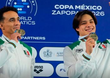 Osmar Olvera y Juan Celaya ganan el oro en el trampolín Copa México