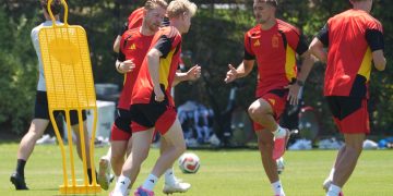 Bélgica realiza su último entrenamiento en Los Ángeles