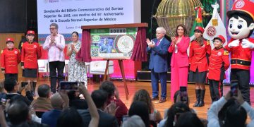 Lotería Nacional presenta billete por el 90 aniversario de la Escuela Normal Superior de México