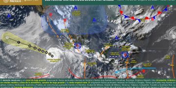 La onda tropical 21 y el huracán Genevieve dejarán lluvias fuertes en el país