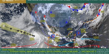 Lluvias muy fuertes y tormentas dominarán el clima en México