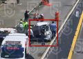 Cae estructura metálica sobre auto y mata a mujer en Interlomas