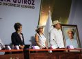 Grecia Quiroz rinde informe en Uruapan: “Yo no busqué estar aquí”
