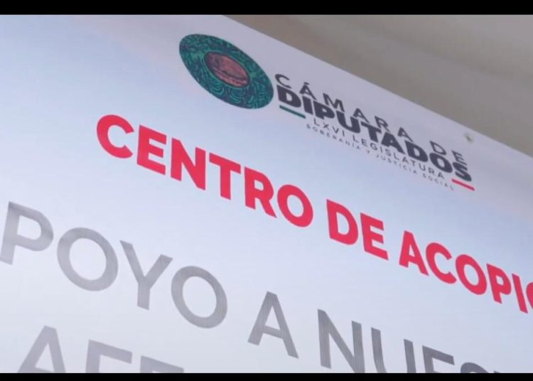 Abre Cámara de Diputados centro de acopio para damnificados de Colombia