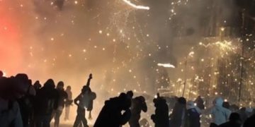 Falla “torito” de pirotecnia en fiestas de Xico y deja 21 personas lesionadas